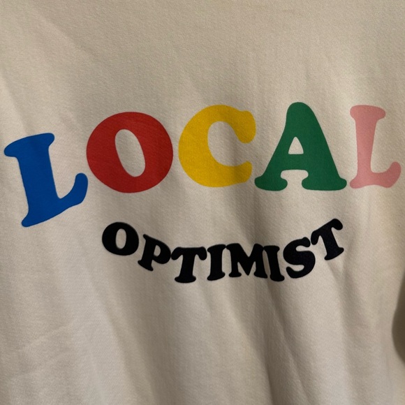 RARE Madhappy Local Optimist Graphic Pullover Crewneck Sweatshirt Unisex Size XS - Picture 3 of 7